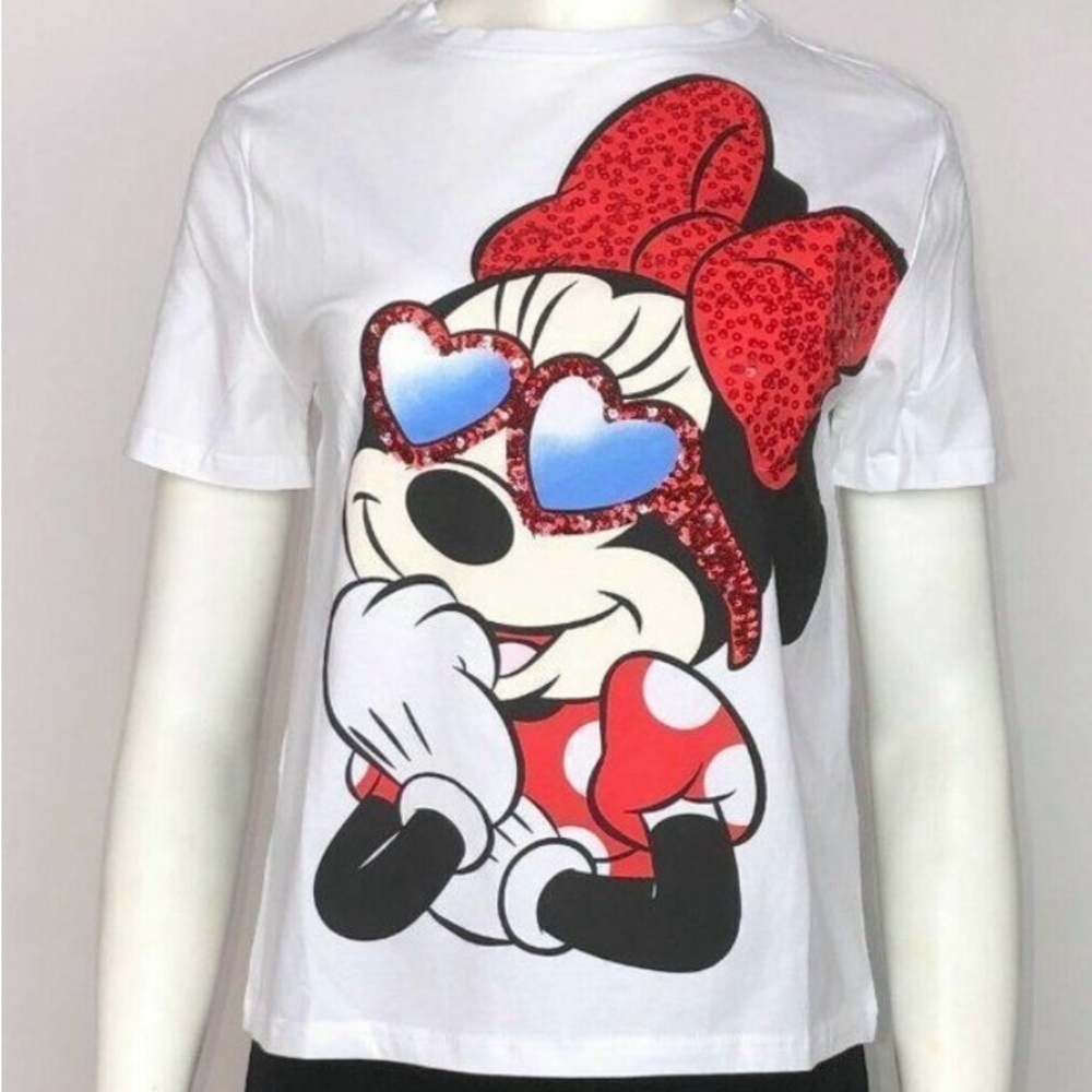 ZARA DISNEY MINNIE SEQUIN T-SHIRT